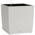 Lechuza - Blumenkasten mit Integriertem Bewässerungssystem Cube Cottage 50 - Lichtgrau