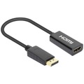 Manhattan, Manhattan 153713 DisplayPort Adapter [1x HDMI-Buchse - 1x DisplayPort Stecker] Schwarz 15 cm