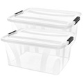 Siena HOME Aufbewahrungsbox Anzio Transparent 21 l (B x H x T) 510 x 148 x 385 mm 2 St.