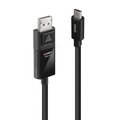 LINDY USB-C® Anschlusskabel USB-C® Stecker, DisplayPort Stecker 1 m Schwarz 43341 DisplayPort-Kabel