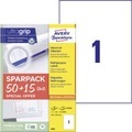 Avery-Zweckform 6603 210 x 297 mm Papier Weiß 65 St. Permanent Universal-Etiketten Laser 65 Blatt DIN A4