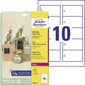 Avery Zweckform, Avery-Zweckform T3001-10 Etiketten (A4) 90 x 50 mm Polyester Weiß 100 St. Nicht klebend Anhänger-Etiketten
