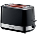 Bosch Haushalt TAT6A513 Toaster mit Brötchenaufsatz Schwarz, Edelstahl