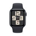 APPLE Watch SE (GPS + Cellular) 40 mm - Smartwatch (S/M 130-180 mm, Fluorelastomer, Mitternacht/Mitternacht)