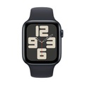 APPLE Watch SE (GPS) 44 mm - Smartwatch (S/M 140-190 mm, Fluorelastomer, Mitternacht/Mitternacht)