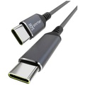 Smrter USB-C Kabel USB 2.0 USB-C® Stecker, USB-C® Stecker 2 m Anthrazit mit OTG-Funktion, Rund, Stoff-Ummantelung