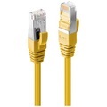 LINDY 47861 RJ45 Netzwerkkabel, Patchkabel CAT 6a S/FTP 0.50 m Gelb 1 St.