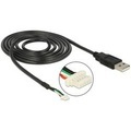 Delock USB-Kabel USB 2.0 USB-A Stecker, Pfostenstecker 5pol. 1.50 m Schwarz 95986