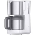 Braun KF 1505 WH Kaffeemaschine Edelstahl, Weiß