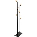 Maul Garderobenständer 9386090 Anzahl der Haken: 6 (B x H x T) 23 x 183 x 48 cm Stahl, Holz Schwarz, Braun 1 St.
