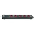 Brennenstuhl 6052077 Steckdosenleiste mit Schalter 5fach Bordeaux, Schwarz CH-Stecker