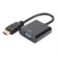 Digitus HDMI / VGA Adapter [1x HDMI-Stecker - 1x VGA-Buchse, Klinkenbuchse 3.5 mm] Schwarz