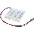 Akkupack 4x Mignon (AA) Kabel, Stecker NiMH Panasonic eneloop Reihe F1x4 Graupner 4.8 V 1900 mAh