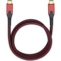 USB 3.1 Anschlusskabel [1x USB-C™ Stecker - 1x USB-C™ Stecker] 0.5 m Rot/Schwarz vergoldete Steckkontakte Oehlbach USB