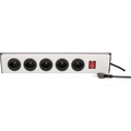 Steckdosenleiste mit Schalter Silber, Schwarz MH Power-Line 127386