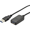 Digitus USB 3.0 Verlängerungskabel [1x USB 3.0 Stecker A - 1x USB 3.0 Buchse A] 5 m Schwarz mit Verlängerungskabel