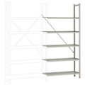 Steck-Regal-PLANOFEX Anbauausführung mit 5 Fachböden RA3252.7035 (B x H x T) 900 x 1900 x 300 mm Lichtgrau (RAL 7035)
