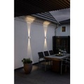 LED-Außenwandlampe Chieri 2-flg. 18 cm weiß