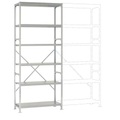 Manuflex RP2132.7035 Fachbodenregal-Grundmodul 100 kg (B x H x T) 970 x 2000 x 600 mm Stahl pulverbeschichtet Licht-Grau