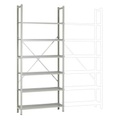 Steck-Regal PLANOFLEX Anbauausführung mit 6 Fachböden RA3261.7035 (B x H x T) 900 x 2250 x 300 mm Lichtgrau (RAL 7035)