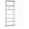 Manuflex RP2121.7035 Fachbodenregal-Grundmodul 100 kg (B x H x T) 970 x 3000 x 400 mm Stahl pulverbeschichtet Licht-Grau