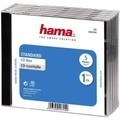 Hama 44744 CD BOX STD Clear/black - CD-Leerhülle (Schwarz/Transparent)