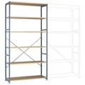 Manuflex RP1326.9006 Fachbodenregal-Grundmodul 100 kg (B x H x T) 1220 x 2500 x 400 mm Stahl pulverbeschichtet Alusilber