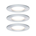 Paulmann Nova Bad-Einbauleuchte 3er Set LED EEK: A+ (A++ - E) LED 19.5 W IP44 Aluminium