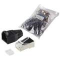 RJ45-Steckverbinder CAT 6, geschirmt Stecker, gerade Pole: 8P8C MP0022 Schwarz LogiLink MP0022 100 St.