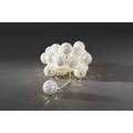 Konstmide CHRISTMAS, Weiße Metallbälle LED-Lichterkette warmweiß 24-tlg