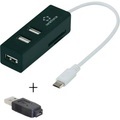 renkforce 3 Port USB 2.0 OTG-Hub mit SD-Kartenleser + micro-B zu USB-A Adapter