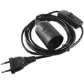 Eurolite Lampenfassung E27 230 V 60 W mit Eurostecker, mit Wippschalter