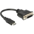 Delock HDMI / DVI Adapter [1x HDMI-Stecker C Mini - 1x DVI-Buchse 24+5pol.] Schwarz