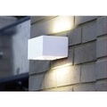 LED-Außenwandleuchte Gemini 14 cm, weiß