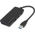 Renkforce 3 Port USB 3.0-Hub mit eingebautem SD-Kartenleser Schwarz