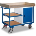 VARIOfit SW-600.610 Tisch- und Schrankwagen Stahl pulverbeschichtet Traglast (max.): 400 kg Enzianblau (RAL 5010)