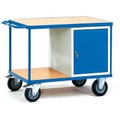 Fetra 2433 Tisch- und Schrankwagen Stahl pulverbeschichtet Traglast (max.): 500 kg Brillantblau (RAL 5007)