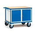 Fetra 2475 Tisch- und Schrankwagen Stahl pulverbeschichtet Traglast (max.): 500 kg Brillantblau (RAL 5007)