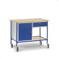 Fetra 5866 Tisch- und Schrankwagen Stahl pulverbeschichtet Traglast (max.): 150 kg Brillantblau (RAL 5007)