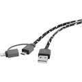 Renkforce iPhone/iPod/iPad Ladekabel/Datenkabel [1x USB 2.0 Stecker A - 1x USB 2.0 Stecker Micro-B, Apple