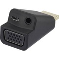 Renkforce HDMI / VGA Adapter [1x HDMI-Stecker - 1x VGA-Buchse, Klinkenbuchse 3.5 mm] Schwarz