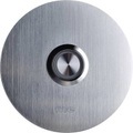 m-e modern-electronics 41014 Klingelplatte beleuchtet 1fach Silber 8-24 V AC/DC/1 A