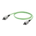 Weidmüller RJ45 Netzwerk Anschlusskabel CAT 5, CAT 5e S/UTP 1 m Grün Flammwidrig, mit Rastnasenschutz