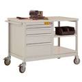 Manuflex LW1001.7035 Werkstattwagen Stahl pulverbeschichtet Traglast (max.): 250 kg Licht-Grau