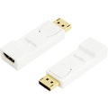 LogiLink DisplayPort / HDMI Adapter [1x DisplayPort Stecker - 1x HDMI-Buchse] Weiß vergoldete Steckkontakte