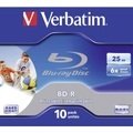 Verbatim Bd-R SL 25Gb 6x Printable 10 Pack Jewel Case - Bd-R