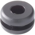 HellermannTyton, HellermannTyton HV1101-PVC-BK-D1 Kabeldurchführung Klemm-Ø (max.) 12 mm PVC Schwarz 1 St.