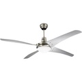 undefined, Deckenventilator MIRAGE Rotorblatt-Ø 1400 mm, mit Fernbedienung Lack grau / Chrom gebürstet