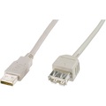 Digitus USB 2.0 Verlängerungskabel [1x USB 2.0 Stecker A - 1x USB 2.0 Buchse A] 1.8 m Beige