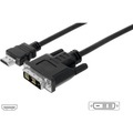 Digitus HDMI / DVI Anschlusskabel [1x HDMI-Stecker - 1x DVI-Stecker 18+1pol.] 5 m Schwarz